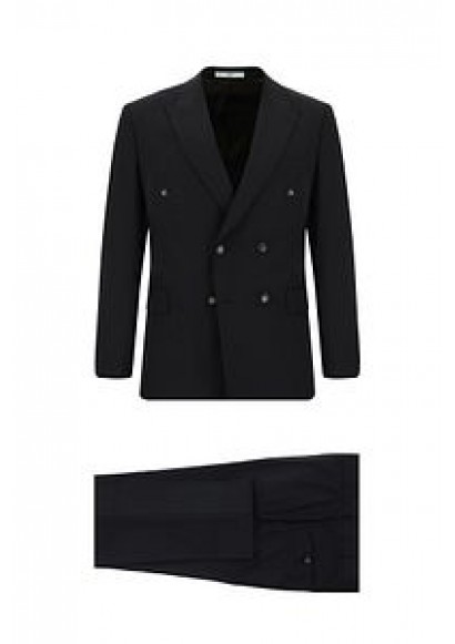 Slim Fit Dar kəsilmiş Qoşa düyməli Kostyum