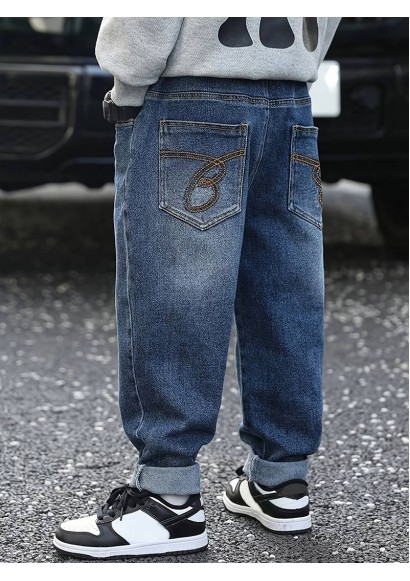 Uşaq Küçə Stili Gündəlik Cins Şalvar Uşaq Küçə Stili Gündəlik Cins Şalvar