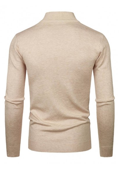 Kişilər üçün uzunqollu tısbağalı trikotaj sviter   