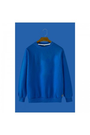 Yumru  Boyunlu Göy Svitter