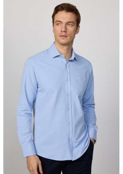 Uzun Qol Açıq mavi rəngli  Köynək